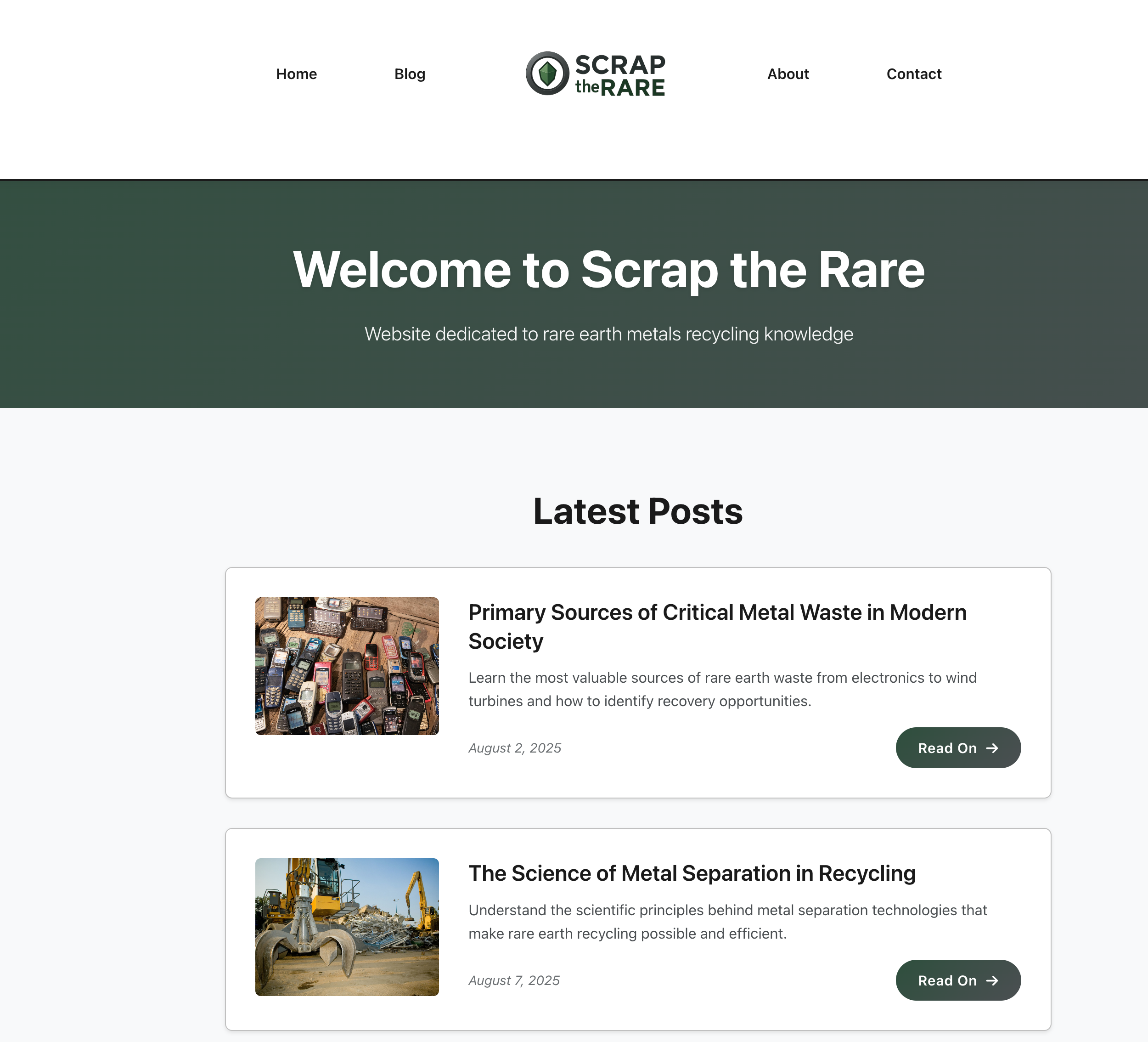 ScrapTheRare.com Website Screenshot